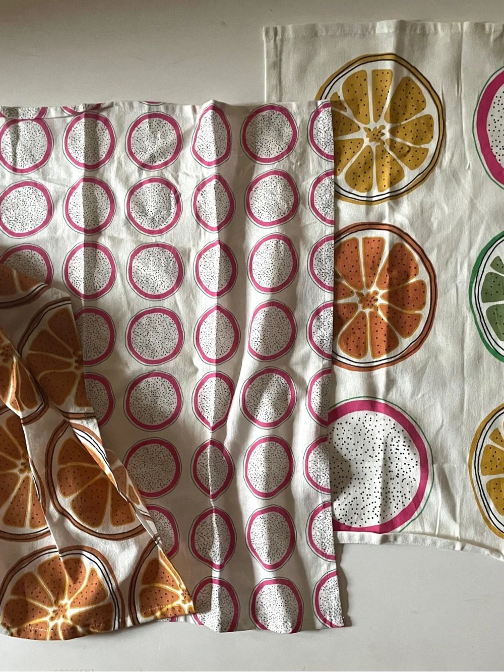 Set of 3 Citrus Kitchen Tea Towels 18x24 IKEA TORVFLY pattern rate
